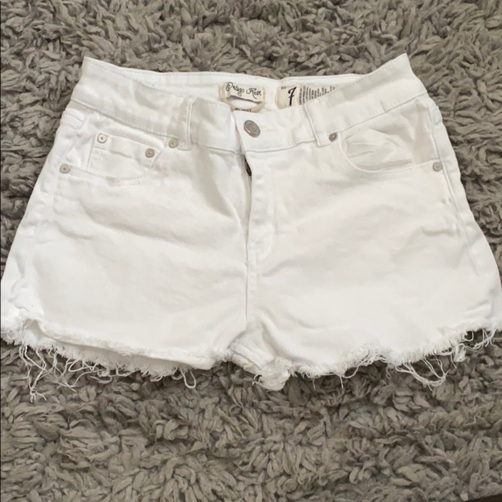 White Jean Shorts